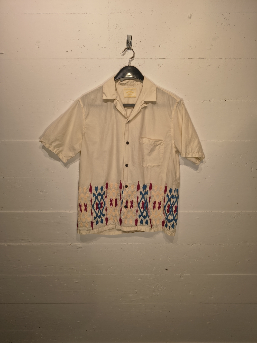 Portuguese Flannel Melted Embroidered Vacation Shirt SS23 Beige Size M
